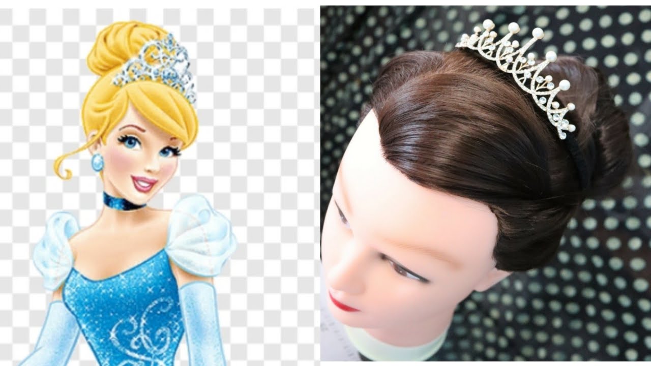 Disney Cinderlla Snow White hairstyle tutorial / Easy Cinderlla Updo hairstyles / Princess Hairstyle