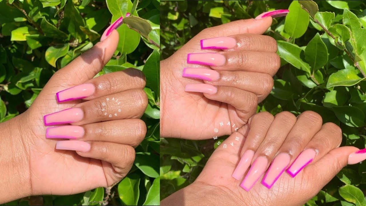 COLORFUL OUTLINE NAILS | ACRYLIC NAILS TUTORIAL