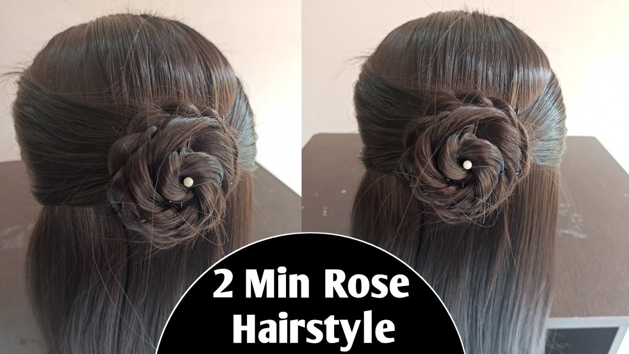 2 Min Braided Hairstyle Tutorial|Rose Hairstyle|Easy And Quick Hiarstyle |Everyday Hairstyle |