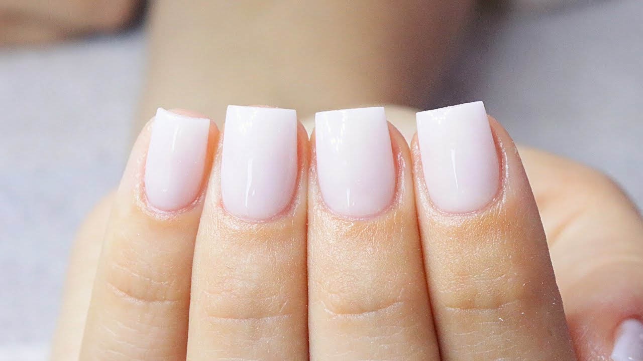 HOW TO: Acrylic Nails Full Set For Beginners! | Milky White Short Nails | Acrylic Nails Tutorial