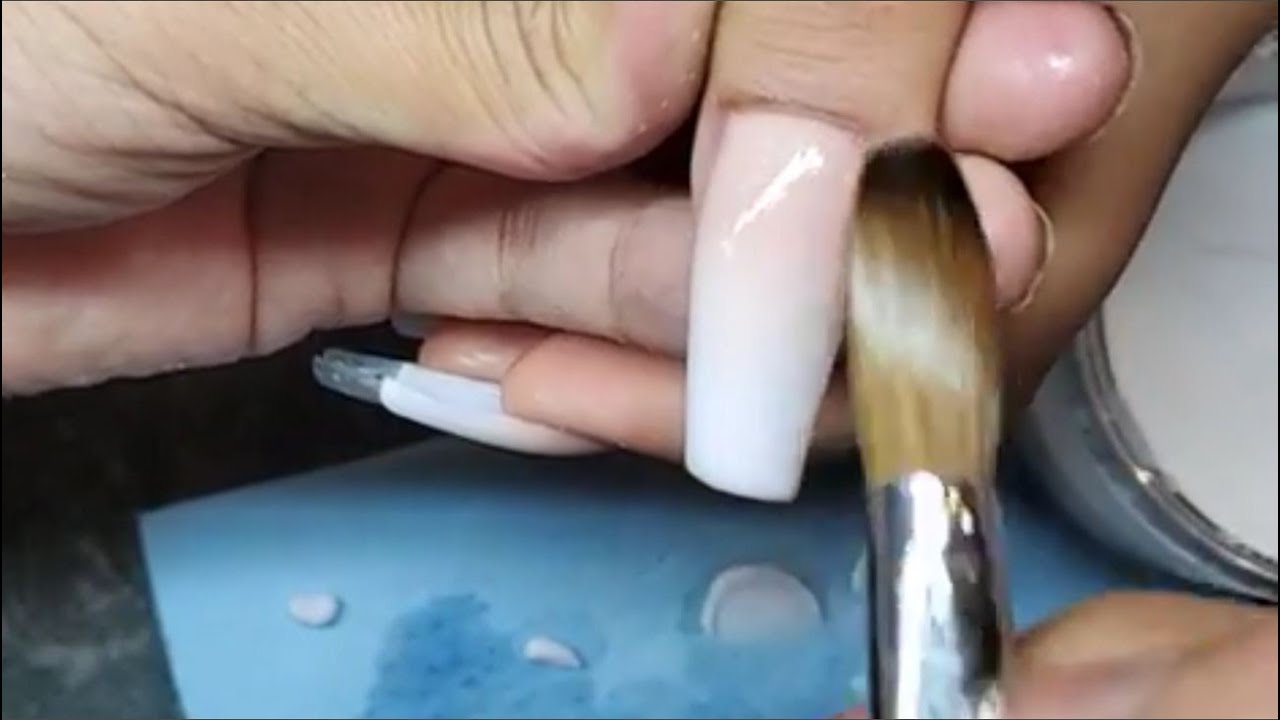 Acrylic Nails Tutorial | Ombre Coffin Shape