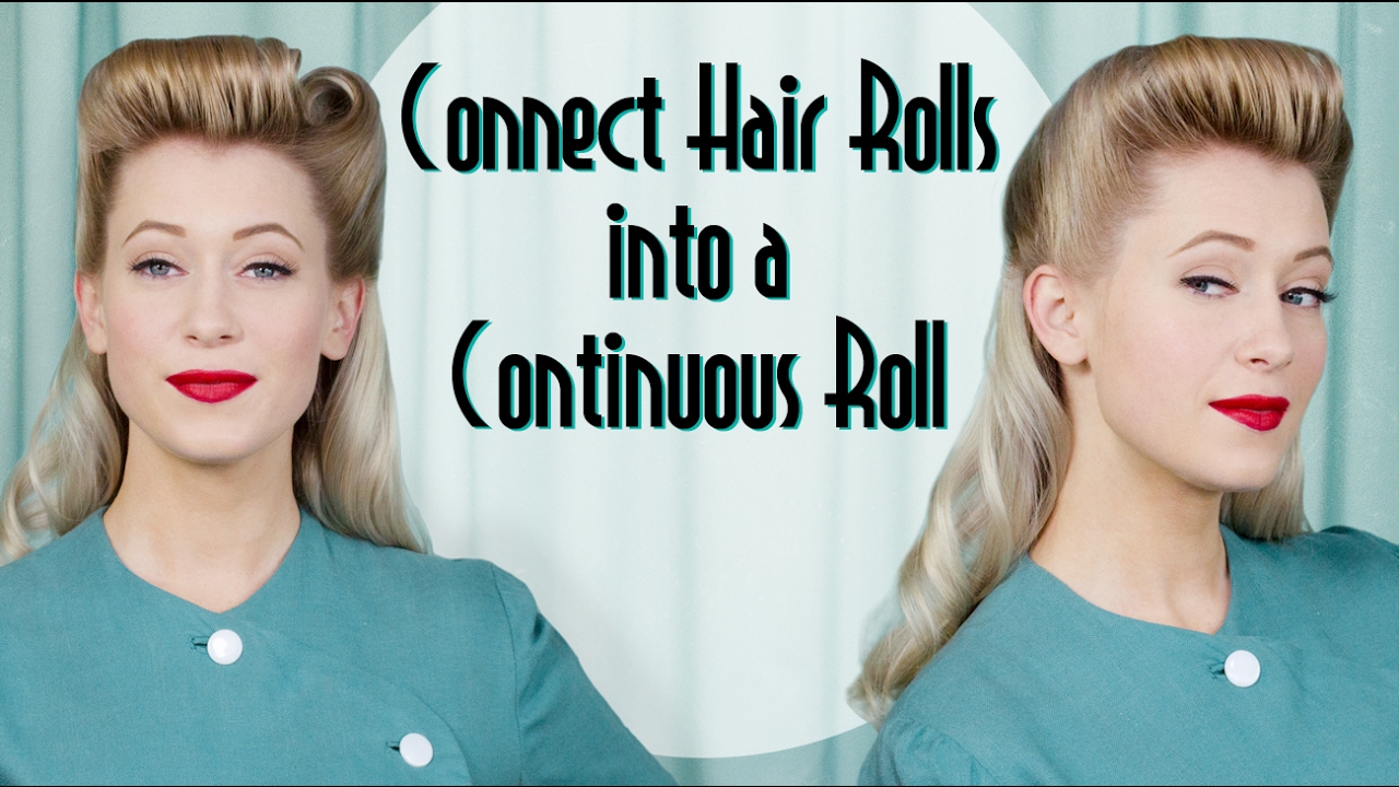 Continuous Roll 1940s Vintage Hairstyle Tutorial with help from the Roll & Go Hair Tool