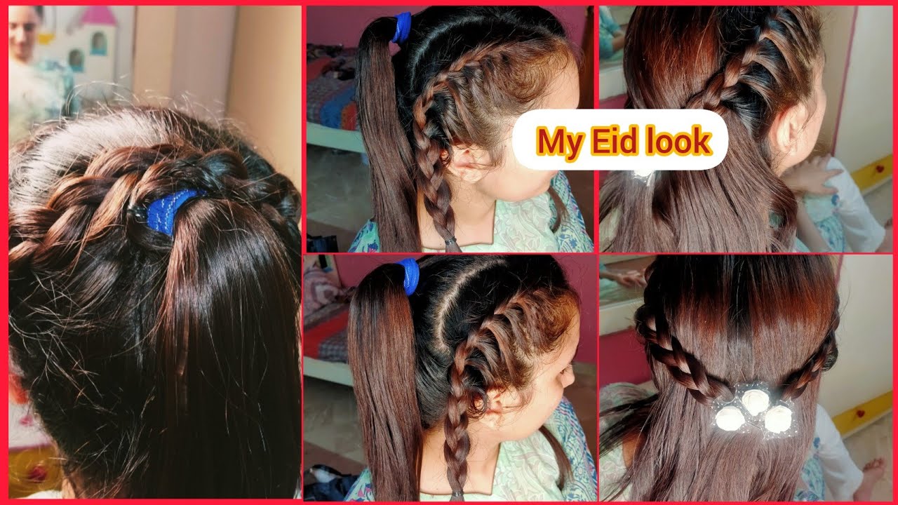 Trendy Eid Style || My Eid Look || Easy Ponytail Hairstyle Tutorial For beginners||