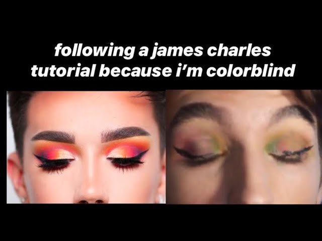 i’m colorblind and tried following a james charles makeup tutorial *FAIL*