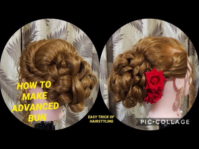 PARTY ADVANCED HAIRDO TUTORIAL | HEAVY BUN TUTORIAL | INDIAN WEDDING HAIRSTYLE TUTORIAL |