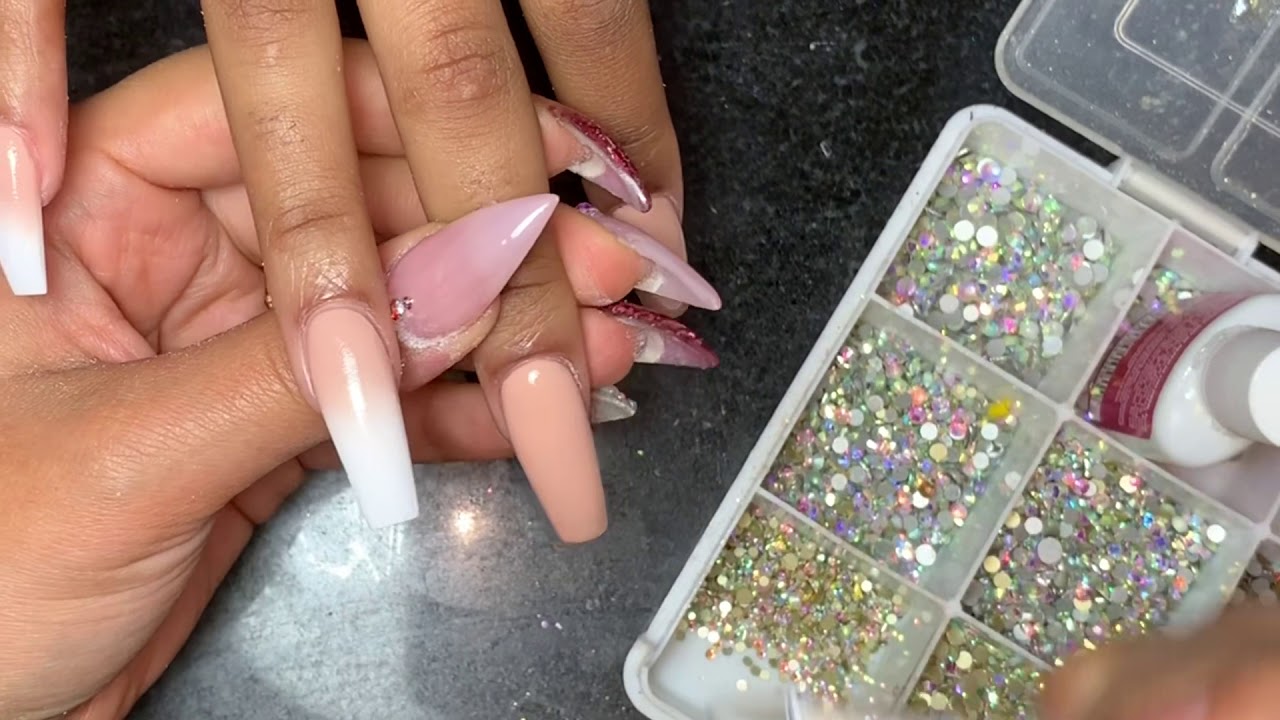 Acrylic Nails Tutorial | Ombré Nude Nails