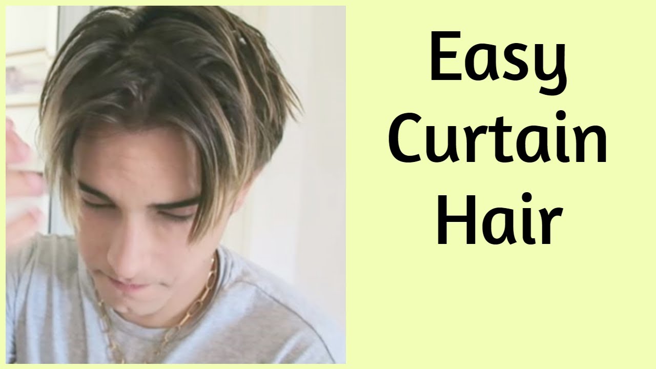 Curtain Hairstyle Tutorial for Men (easy & only 1 product)