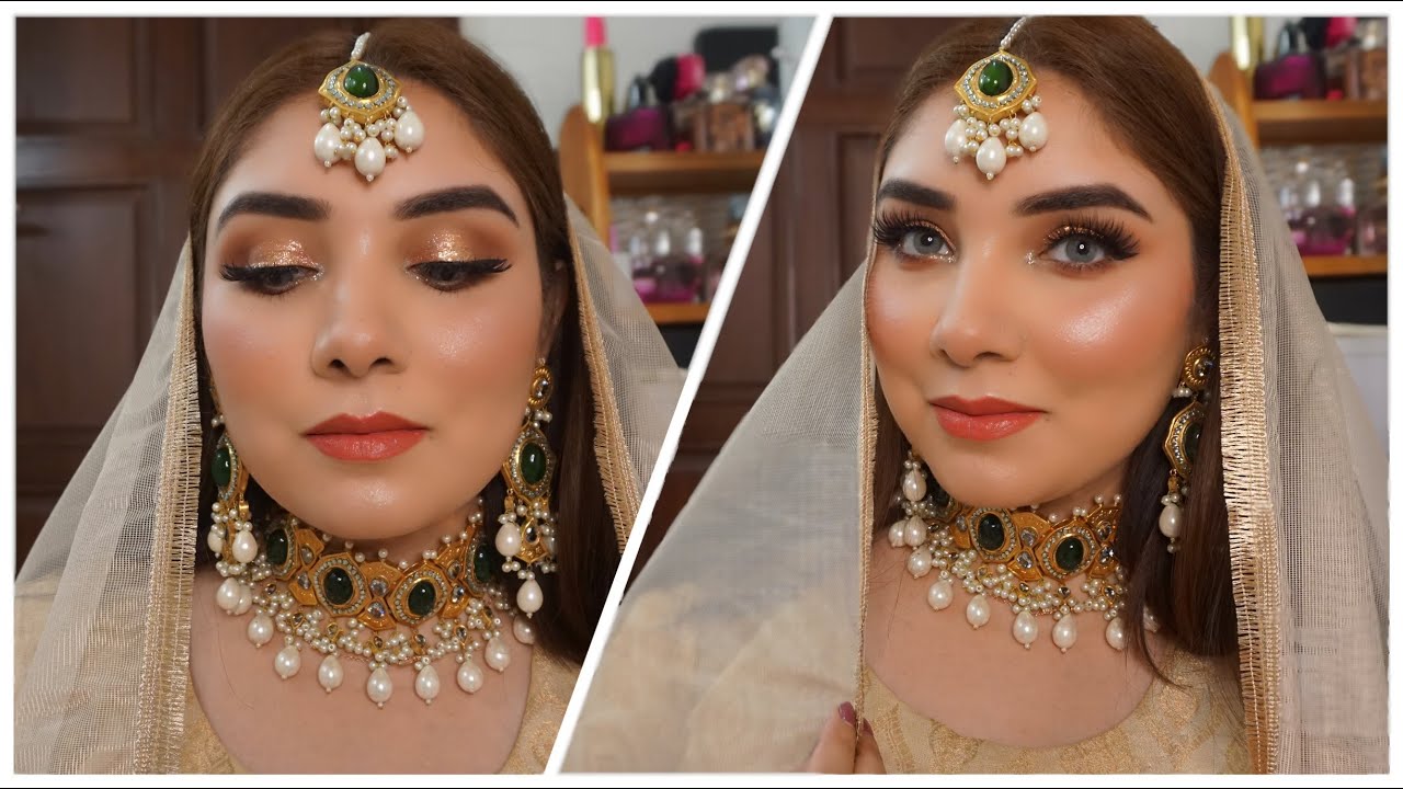 Desi Makeup Tutorial Using all Affordable Makeup Products || Nishoo Khan