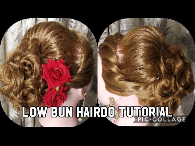 LOW MESSY BUN HAIRSTYLE FULL TUTORIAL STEP BY STEP | LOW BUN HAIRDO FULL TUTORIAL STEP BY STEP