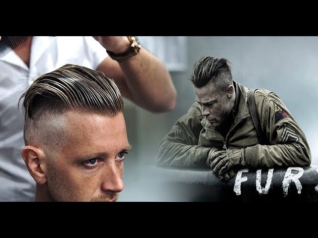 Brad Pitt Hair from FURY  |  Men's Undercut & Hairstyle Trend Tutorial #NEW 2017