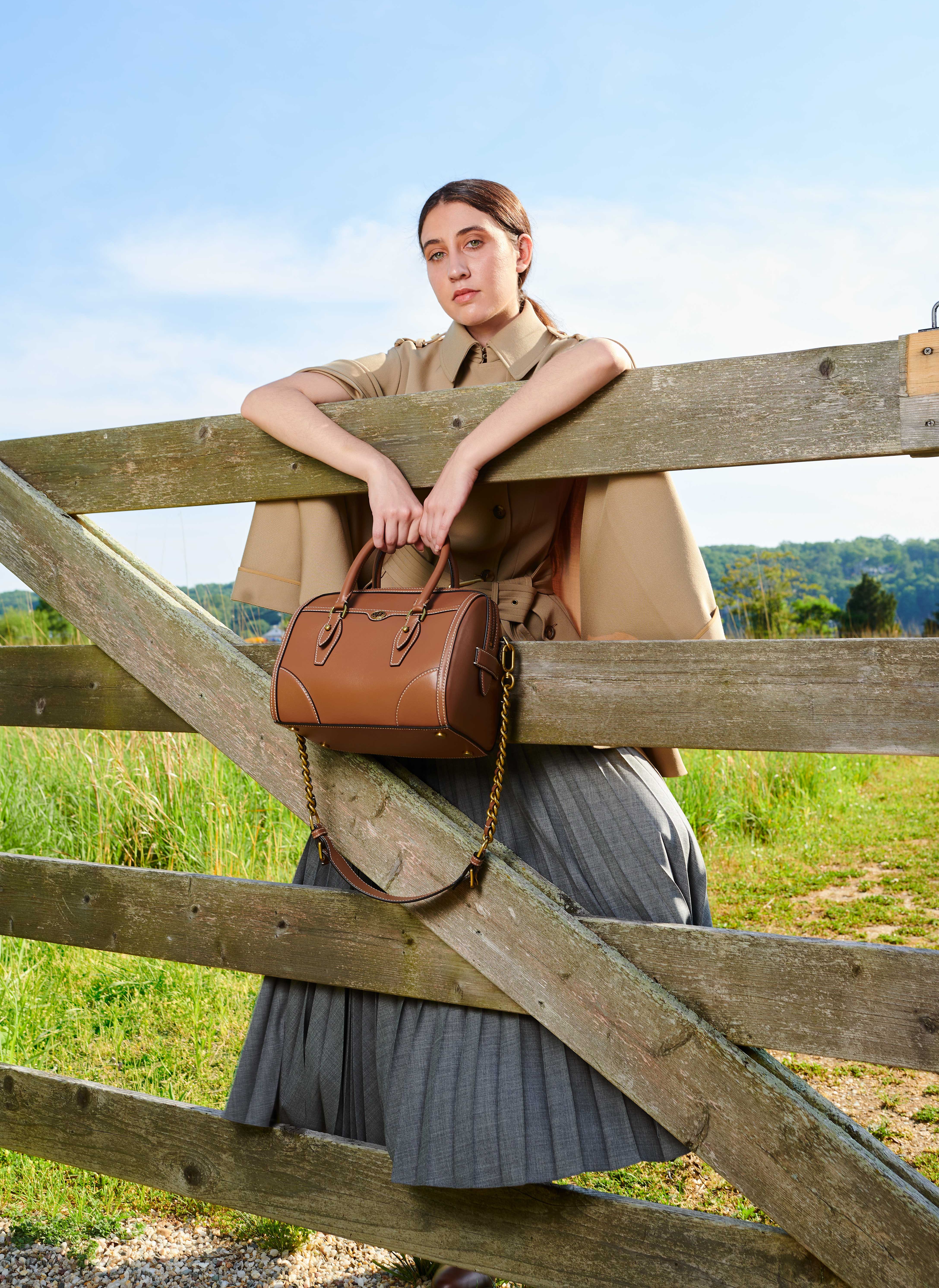 woman on fence